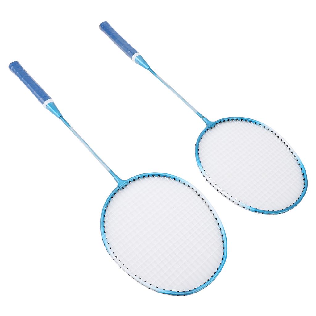 Badminton Racket Set Iron Alloy Resistance Reduction Lightweight Sports Badminton Racket with Storage Bag for Beginners Children Adults