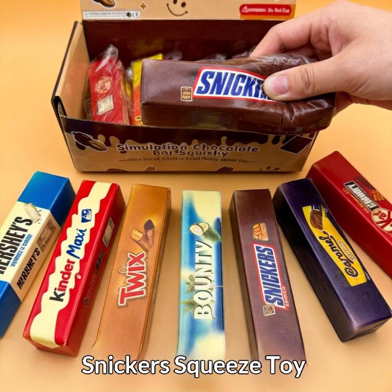 Simulated Chocolate Bar Squeeze Toy Soft Slow Rising Stress Relief Fidget Toy Realistic Food Toys For Desk Decor Gift Collection