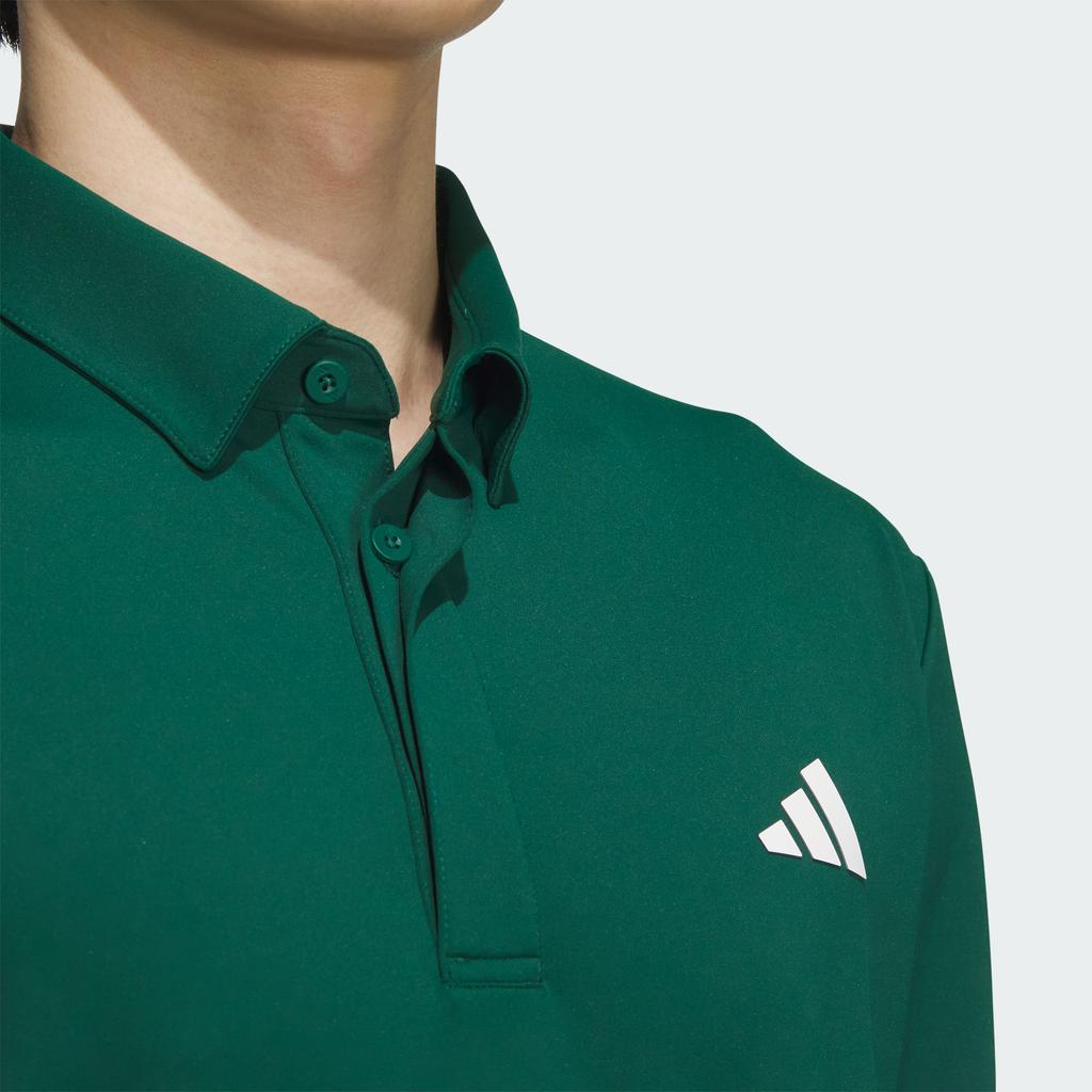 Adidas Aeroready Golf Long Sleeve Polo Shirt Men tops Forest-Green IM6416