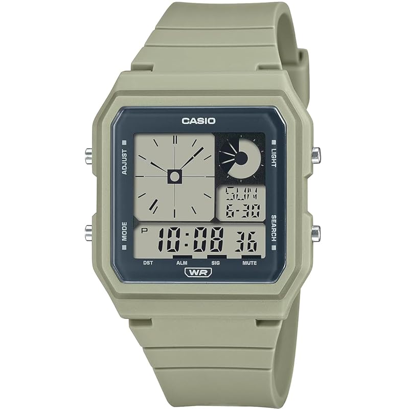

[Casio] CASIO standard With analog display digital watch LF-20W-3A unisex light moss green overseas model [product]