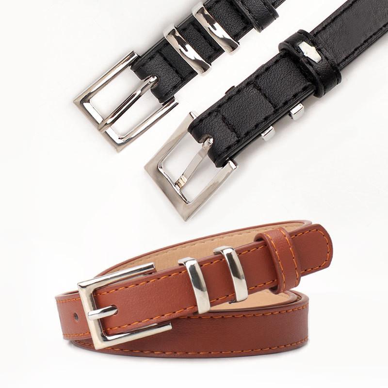 Fashion Womens Leather Belt With Pin Buckle For Casual And Office Wear