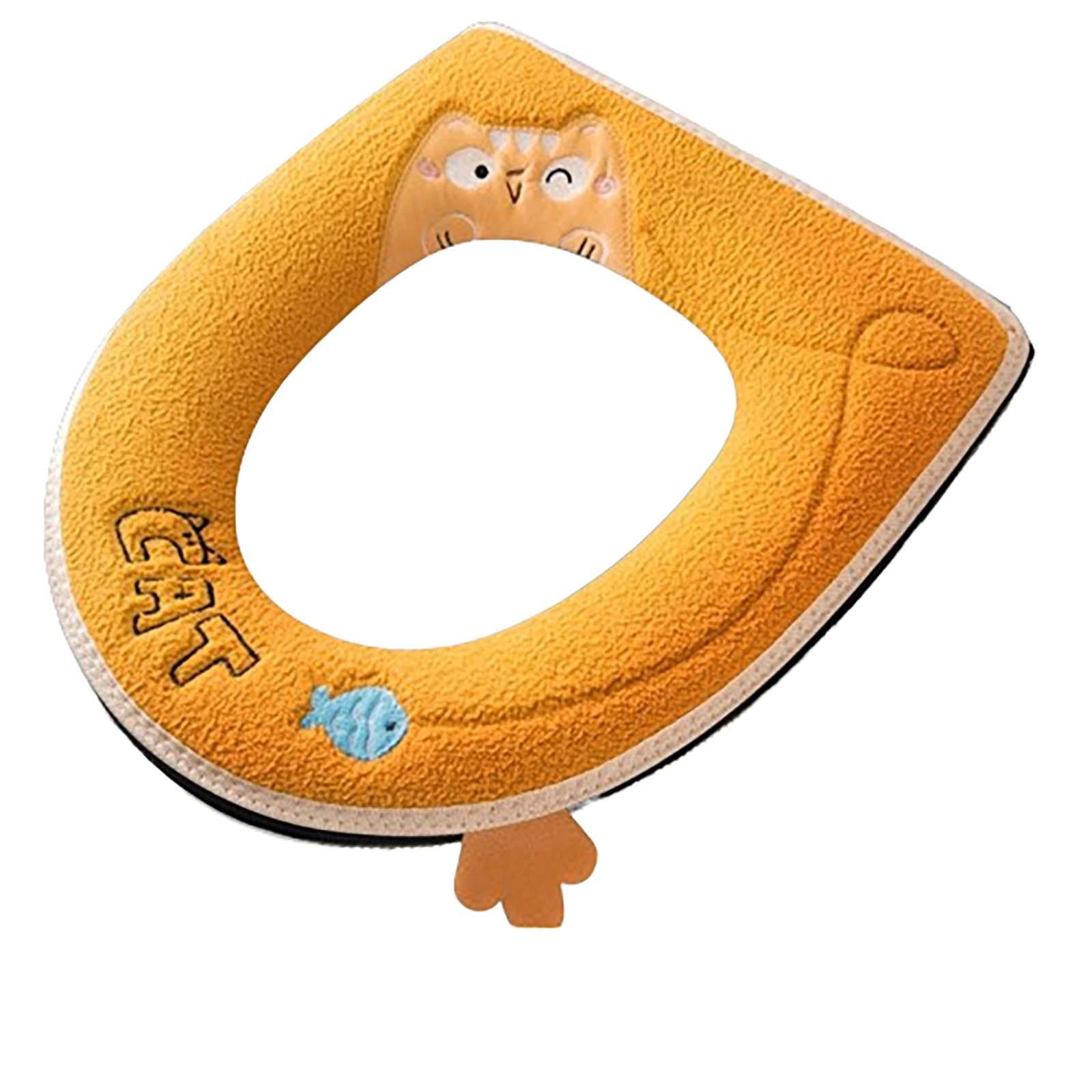 

Универсальный водонепроницаемый чехол для сиденья унитаза, милый узор, коврик для унитаза, мягкая теплая подушка для сиденья унитаза, аксессуары для крышки унитаза в ванной