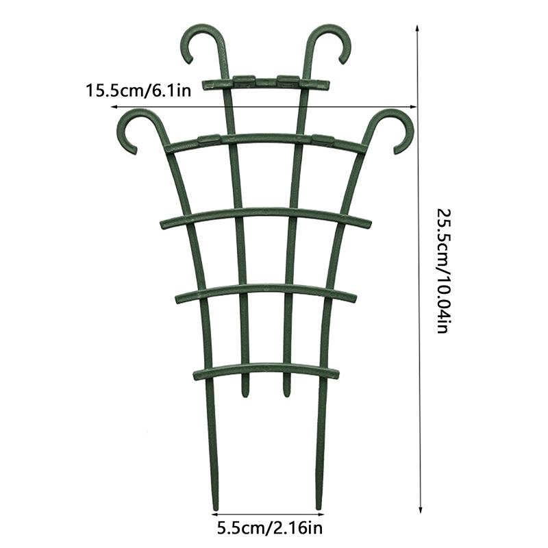 2 stk Mini Hage Dyrking Plante Klatrestativ Espalier Grønnsaker Blomster Støtte Plantepotte Ramme Hagedekorativ Plantebur