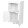 Double Door Bathroom Storage Cabinet Freestanding Cupboard Organizer Shelf Unit for Home Kitchen Furniture