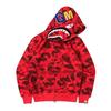 Women Bape Men Zip Up Jacket Shark Printing Hoodie Streetwear Fashion
