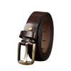Hochwertiger Herrengürtel mit Messingschnalle, echte Rindslederoberfläche, modischer, individueller All-Match-Gürtel für Freizeithosen