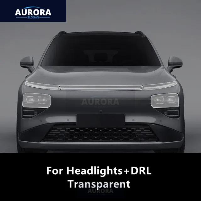 For XPENG G9 22-24 TPU Blackened,Transparent Headlight Protective Film, Headlight Protection,Film Modification