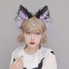 Metal Miao headgear Exotic hair accessories Antique comics cosplay jewelry Plush simulation animal ear headband