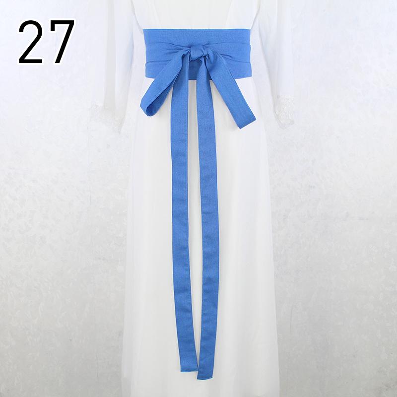 360cm Traditional Chinese Hanfu Waist Belt Cotton Linen Long Silk Sash Antique Elegant Solid Color Dress Decor for Women