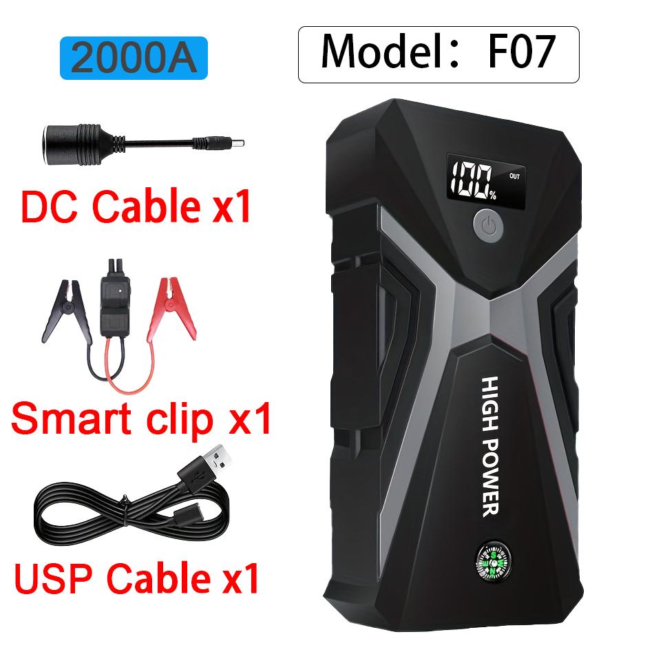 

Пусковое устройство Peak Car Jump Starter 2000A для бензиновых двигателей 6,0 л/дизельных двигателей 5,0 л — с ЖК-дисплеем, совместимостью с двумя USB-портами и портом постоянного тока 12 В серый