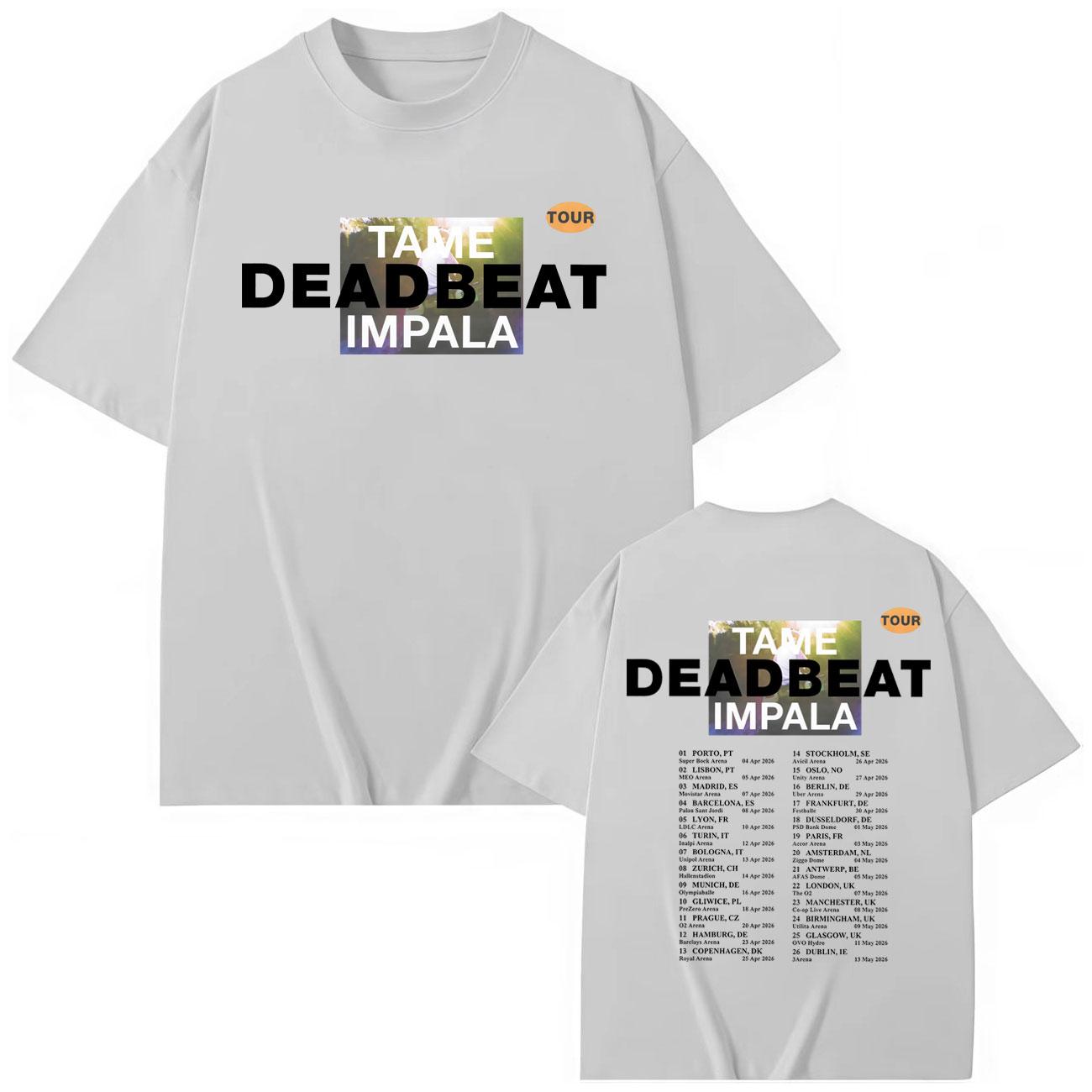 

Tame Impala Tour Merch T-shirt Men Women Fashion Rock Short Sleeve T-shirts Men Women Summer Loose Cotton T Shirts 3XL