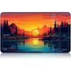 Mountain Starry Sky Mtg Playmat Zoned Card Game Play Mat Non Slip Rubber Trading Card Game Desk Pad