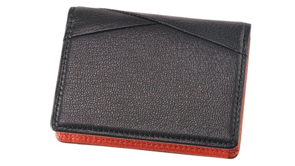 

CYPRIS Glitter Goat Coin Purse Box Type Coin Case Goat Leather Day Gift Present Birthday Boyfriend Black x Red 8495 [Cypris] Father s Men s