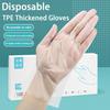 100PCS Disposable TPE Gloves Kitchen Bathroom Restaurant Camping Travel Waterproof Oil-Proof Household Cleaning Tools