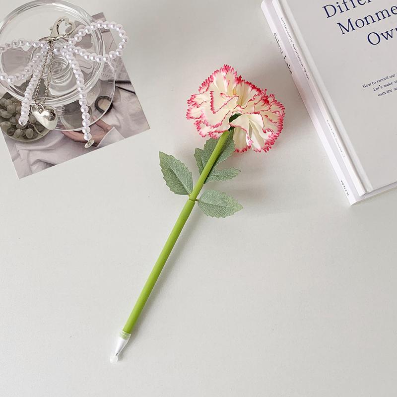 Artificial Flower Flower Ballpoint Pen Teacher's Day Gift Writing Smoothly Neutral Gel Pens Sweet Carnation Rose