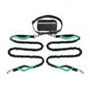 Dog Leash with Waist Bag Reflective Retractable Leash for Two Dogs Hands-Free Running Leash with Padded Handles Night Safety Walking Gear