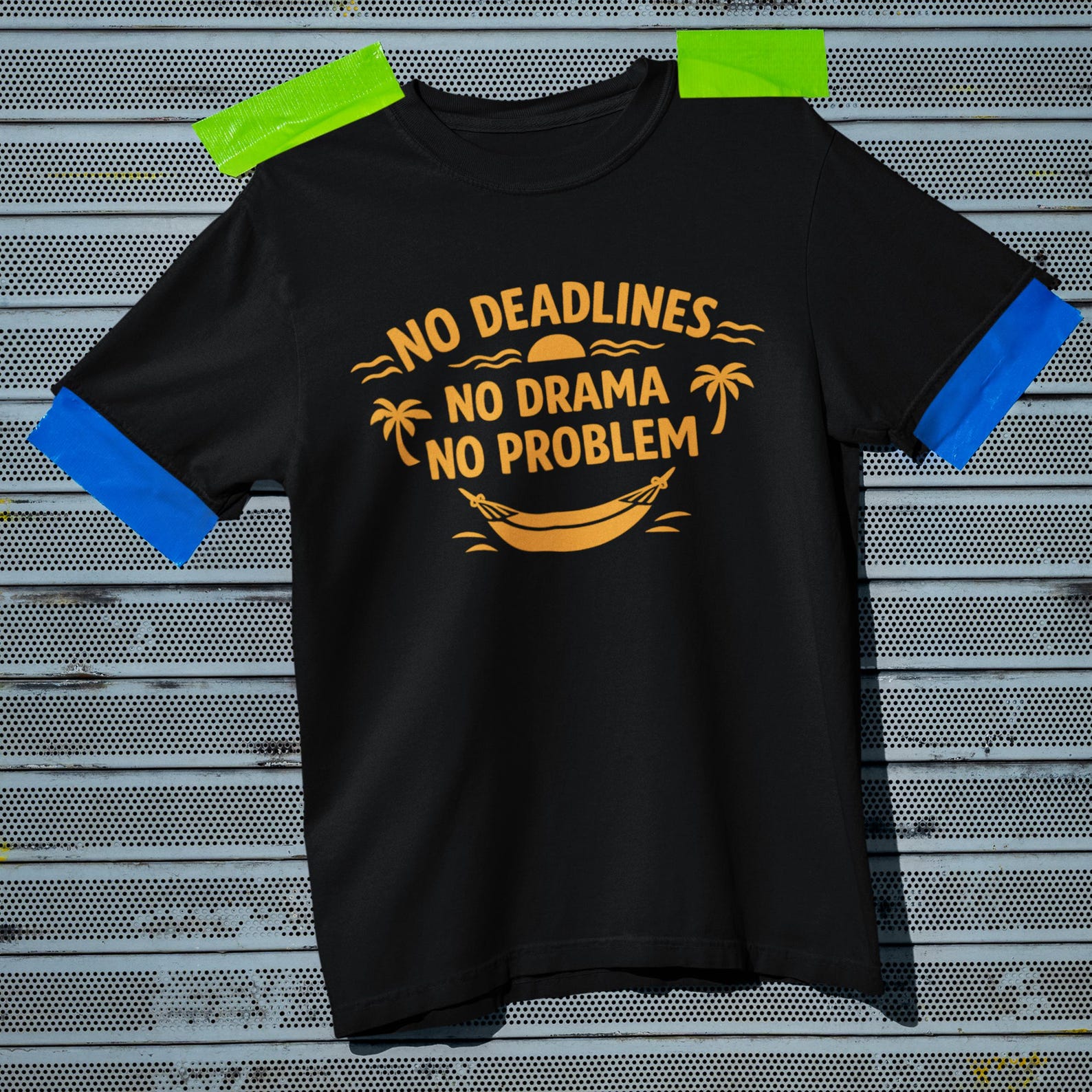 No Deadlines No Drama No Problem Shirt | Relaxed Witty Tee | Comfort Colors 1717 Vacation Mode Graphic Tee XL