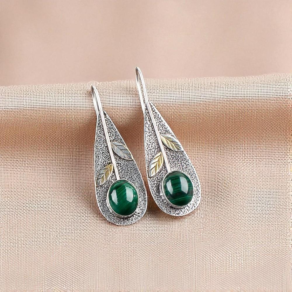 

Natural Malecite Gemstone 925 Sterling Silver Jewelry Handcrfated Earrings 2.00 EE-72-33