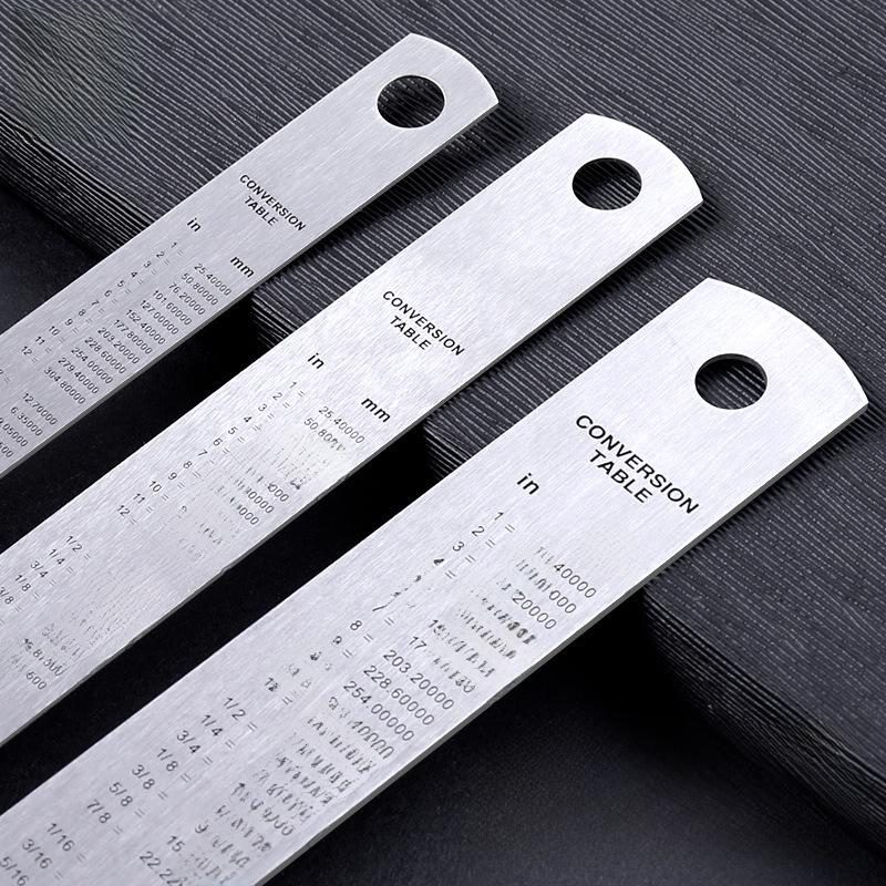 Edelstahl-Lineal, 15/20/30/50cm - Präzisions-Bürowerkzeug