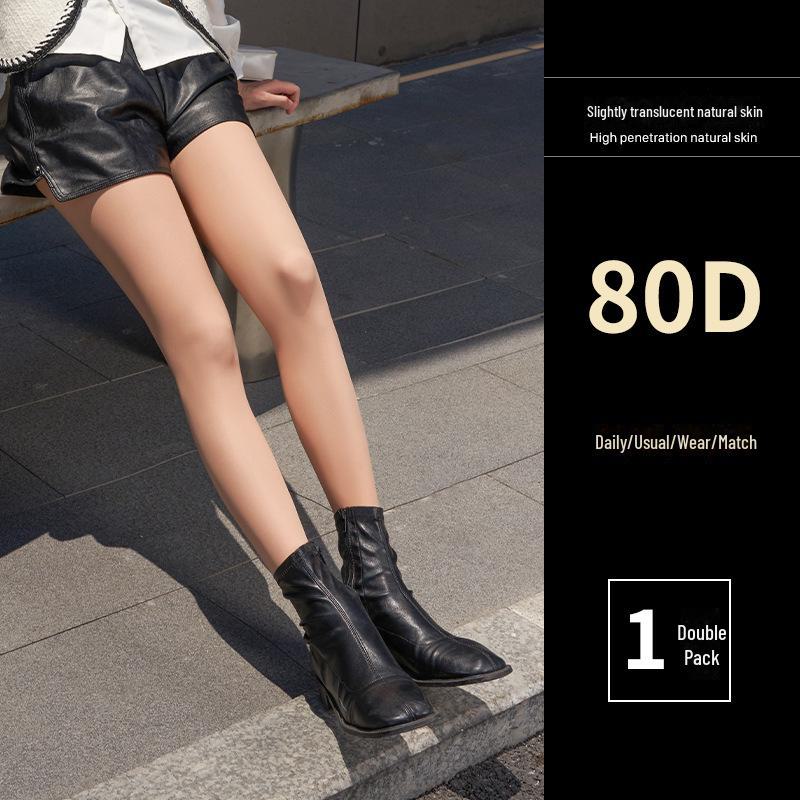 Ultra-Thin Black Silk Stockings: High-Transparency, Anti-Hook, Bare Leg Effect Pantyhose for Women - Perfect for Spring and Autumn