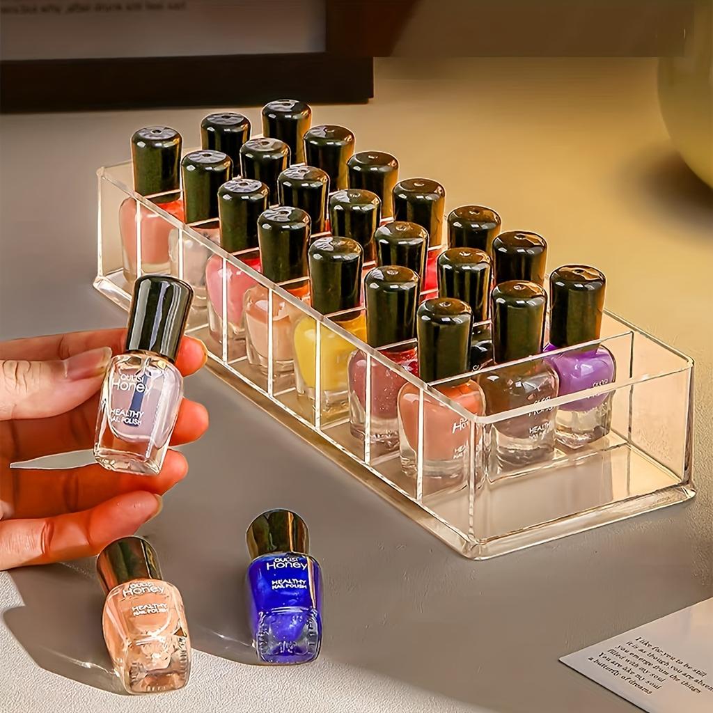 Acrylic Nail Polish Organizer,Clear Display Rack, Cosmetic Storage Rack,Nail Studio Props,Durable and Easy To Clean