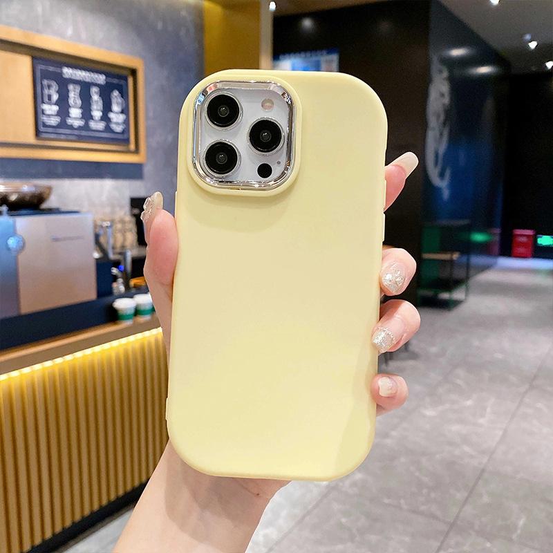 Metal Little Fat Girl Applicable IPhone15 Mobile Case 14ProMax Simple 16 Silicone 12 Apple 13 Protective Case