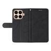 For Xiaomi 15T Pro Wallet Case Leather Phone Cover Stand with Curved Line Design -  Black
