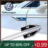 2026 Hot For VOLKSWAGEN VW 2pcs 3D Metal Car Logo Fender Side Wing Emblem Badge Stickers For VW Rline R Line Golf 7 MK7 Golf 6 M