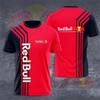 2025, the Latest Red Bull T-shirt, Fashionable Racing T-shirt, 3D Red Bull Print T-shirt, Urban Fashion, Red Bull Clothing
