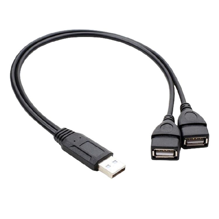 

USB Y Splitter Cable for Charging 2 in 1 USB Male to 2 USB2.0 Female Extender Cable Data Charging Split Adapter 1