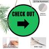 2D Flat 1pc Green CHECK OUT Direction Sign, CHECK OUT Right Arrow Sign, Easy-to-See Cashier Guide for Small Business & Retail Shop, Wall Decor for