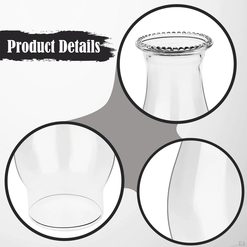 Oil Lamp Chimney,3inch Base Lamps Globe Replaces Clear Glass Shade for Porches Fireplace Bar