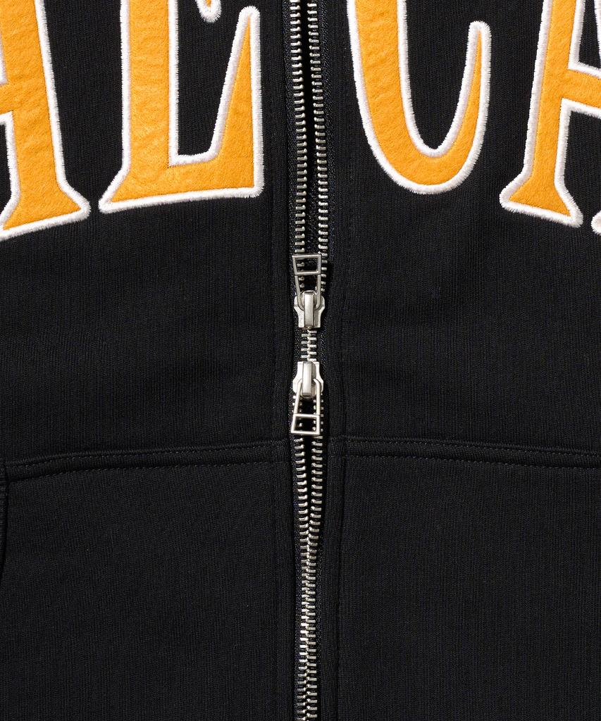 Aeca Aeca Applique Zip Up Hoodie-Black