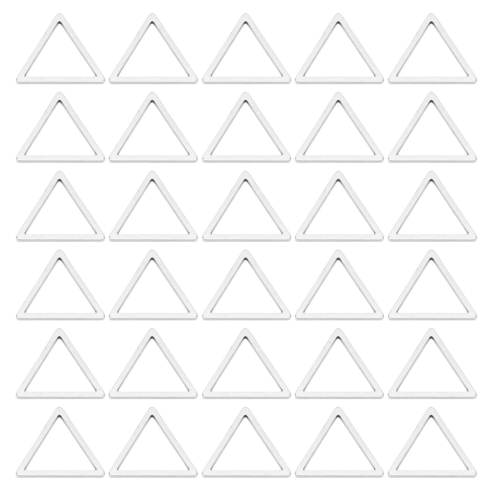 

30pcs Stainless Steel Open Bezel Pendants Jewelry DIY Hollow Frame for Resin Jewelry MakingTriangle