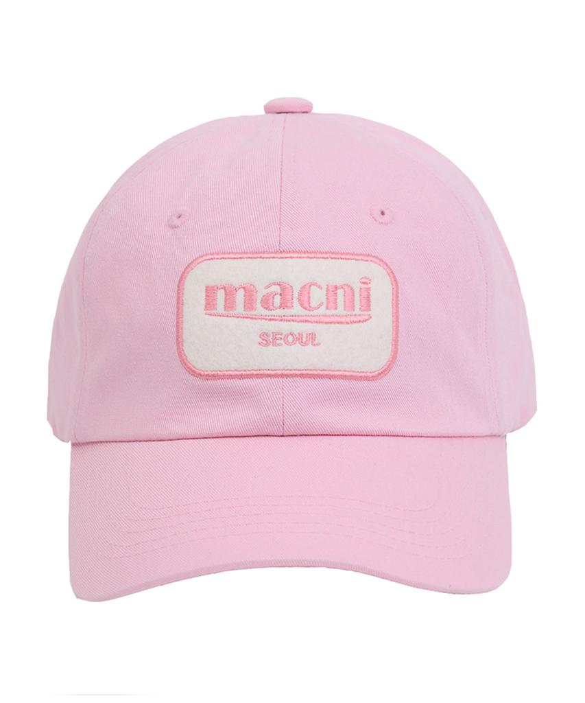 Makeuni Y2K Logo Patch Ball Cap_Pink