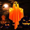 2/1pcs Halloween LED Glowing Ghost Hanging Lights, Horror Haunted House Props, Waterproof Indoor Outdoor Ornaments, Bar Home Party Decoration Supplies