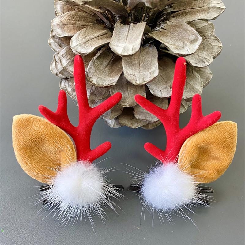 

1 Set/2pcs Christmas Reindeer Antler Hair Clips, Cute Reindeer Antler Hair Clips Decor For Christmas Party, Suitable For Women And Girls 1set(2pcs)