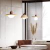 Yellow Travertine Stone Pendant Lamp: Japanese Wabi-Sabi Style for Bedroom or Restaurant