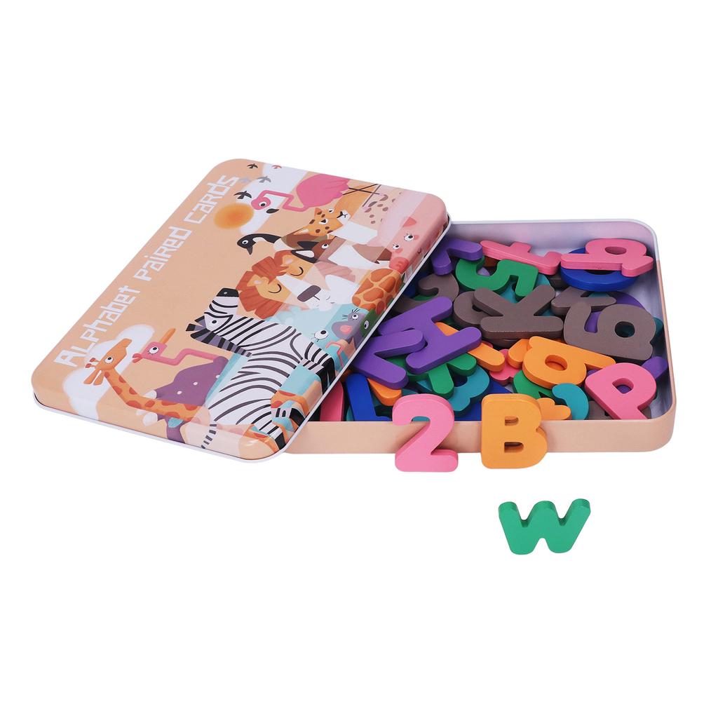 Number Letter Blocks Boards Learning Animal Educational Number Alphabets Cards for Children