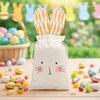 Easter Egg Pouch Cute Easter Bunny Ears Bags Festival Burlap Rabbit Candy Bags Carrot Gift Packaging Bags Happy Easter Decor