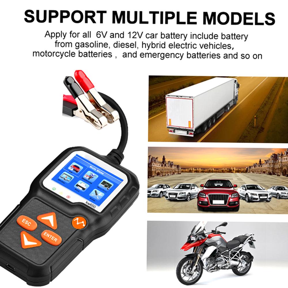 Car Battery Tester 12V Car Auto Battery Load Tester On Cranking System and Charging System Scan Tool Battery Tester Automotive for CarsCelsiusSUVsCels