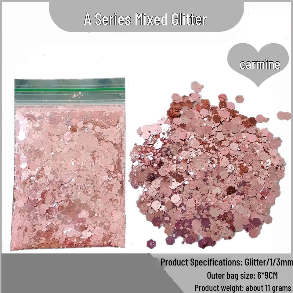 Glitter para Nail Art Transfronteiriço Lantejoulas 1/3MM - Cores Básicas para DIY Estilo Nightclub Palco Gotejamento de Resina.
