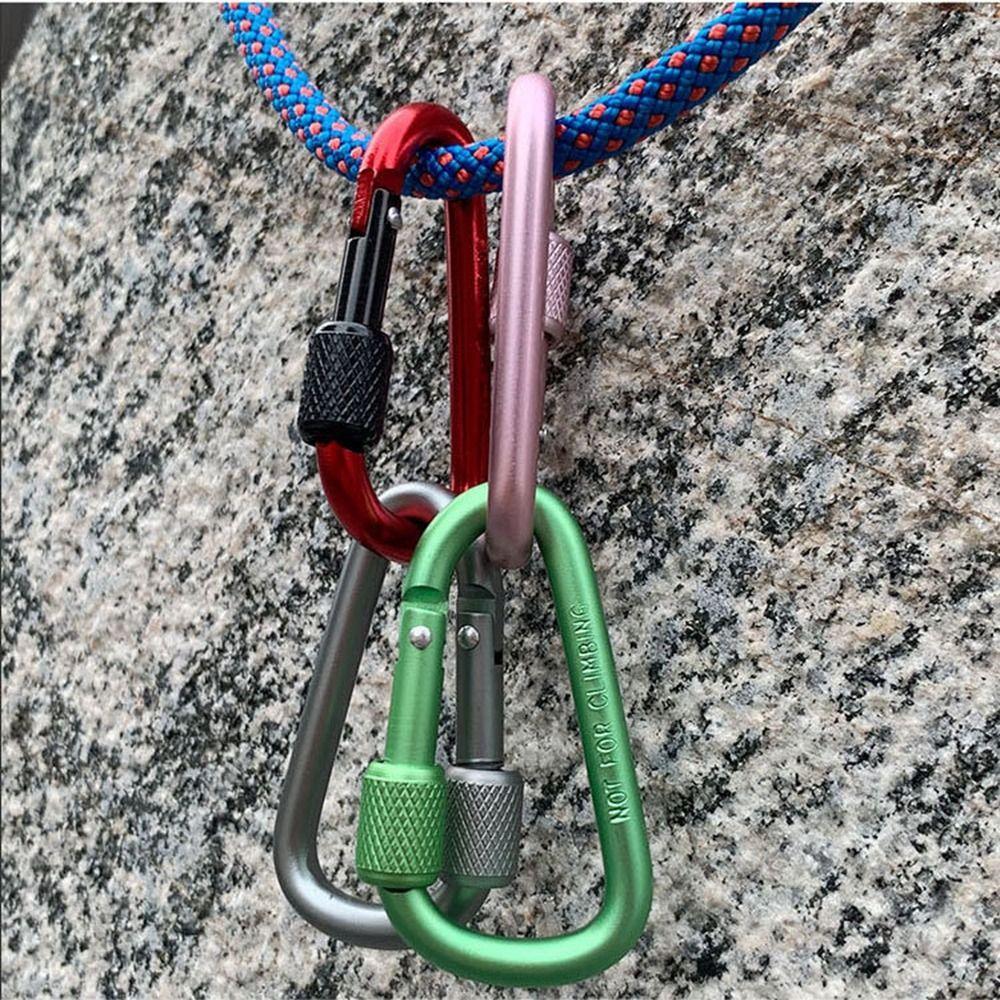 Multi Colors Outdoor Sports Buckle Aluminium Alloy Climbing Button D-shape Carabiner  Outdoor Tool