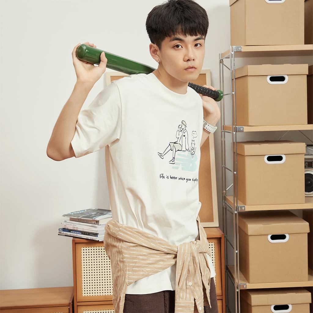 New Balance X PK LIANMINGKUANXILIE T Shirt Unisex White 5ED26011-IV