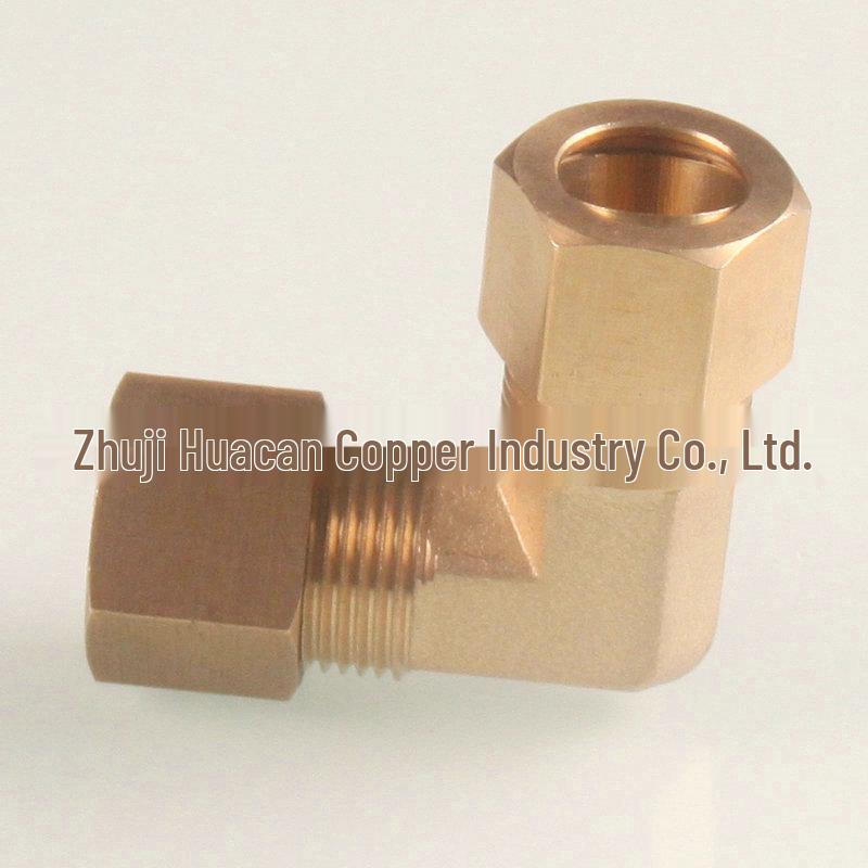 South American Copper Right Angle Pneumatic Elbow Joint with External Thread