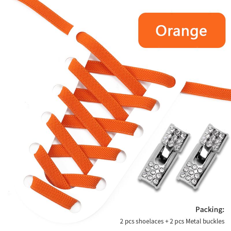 No Tie Shoe Laces Luxurious Diamond Cross Locks Shoelaces Without Ties Elastic Shoe Laces Sneakers Kids Adult Shoes Accessories