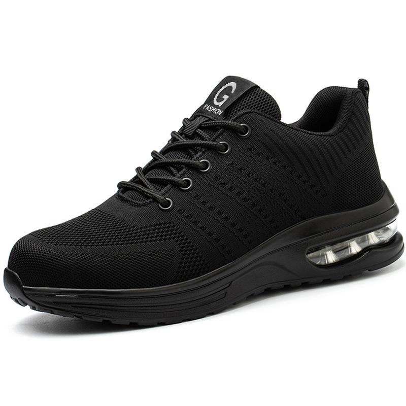 Indestructible Safety Shoes For Men Steel Toe Anti-puncture Men's Work Shoes Lightweight Slip Resistant Air Cushion Sneaker