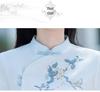 Chinese Retro Embroidered Cotton Linen Tang Suit & Wide-Leg Pants Two-Piece Set for Women