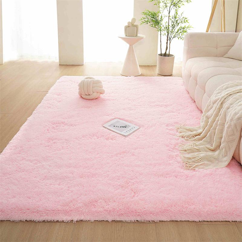 

Пушистый плюшевый ковер с узором «тай-дай», сплошной мохнатый ковер для спальни, гостиной, ванной комнаты, милый мягкий коврик для пола с длинным ворсом, пушистое украшение 60x200cm розовый