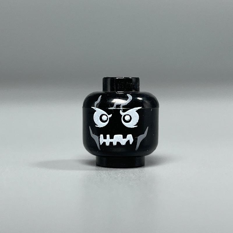 Building Block Minifigure Heads Set – Facial Expressions In Yellow